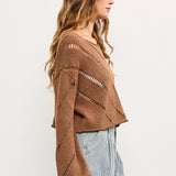 Frankie Mesh Cropped Sweater - alldeserved.com
