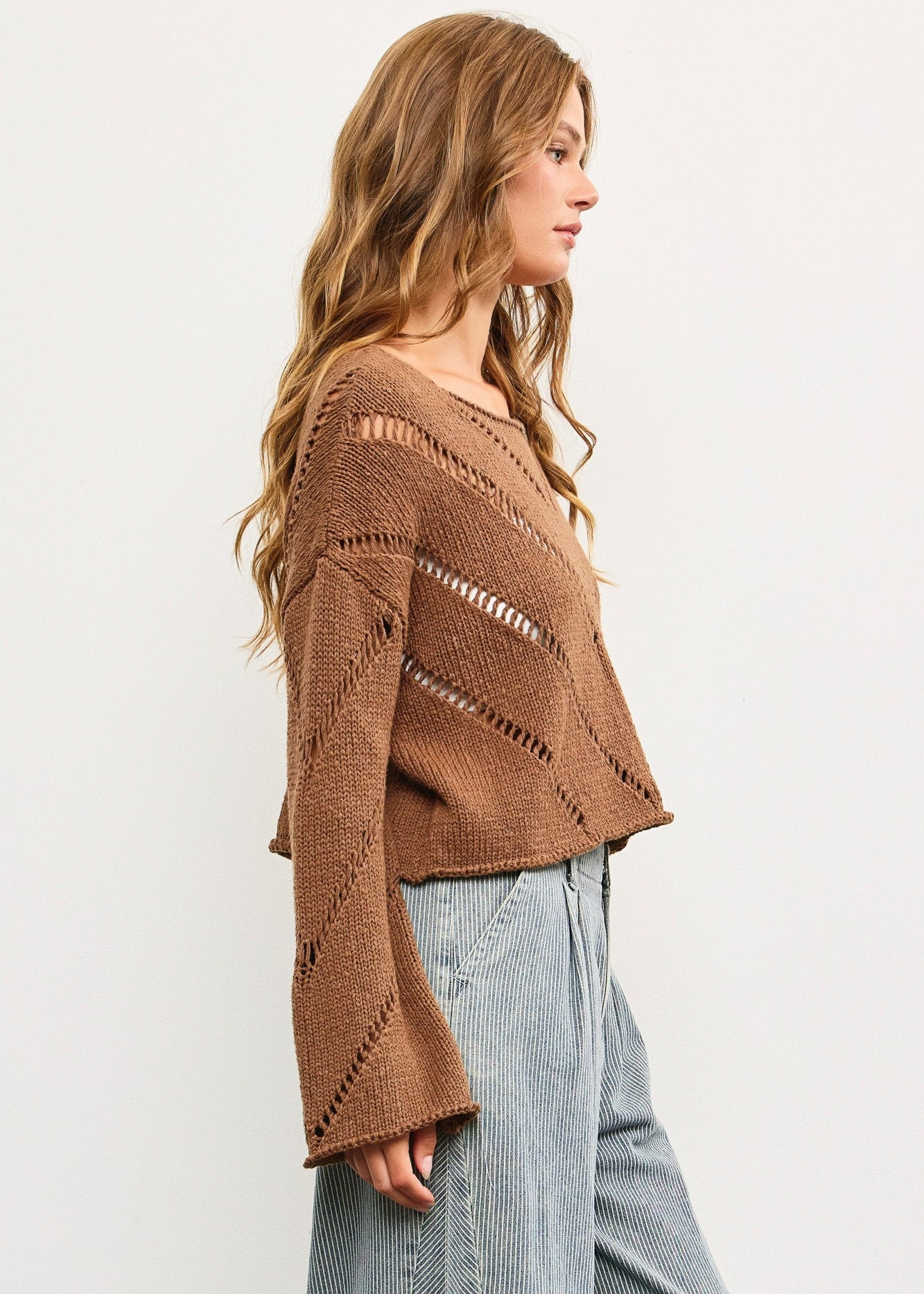 Frankie Mesh Cropped Sweater - alldeserved.com