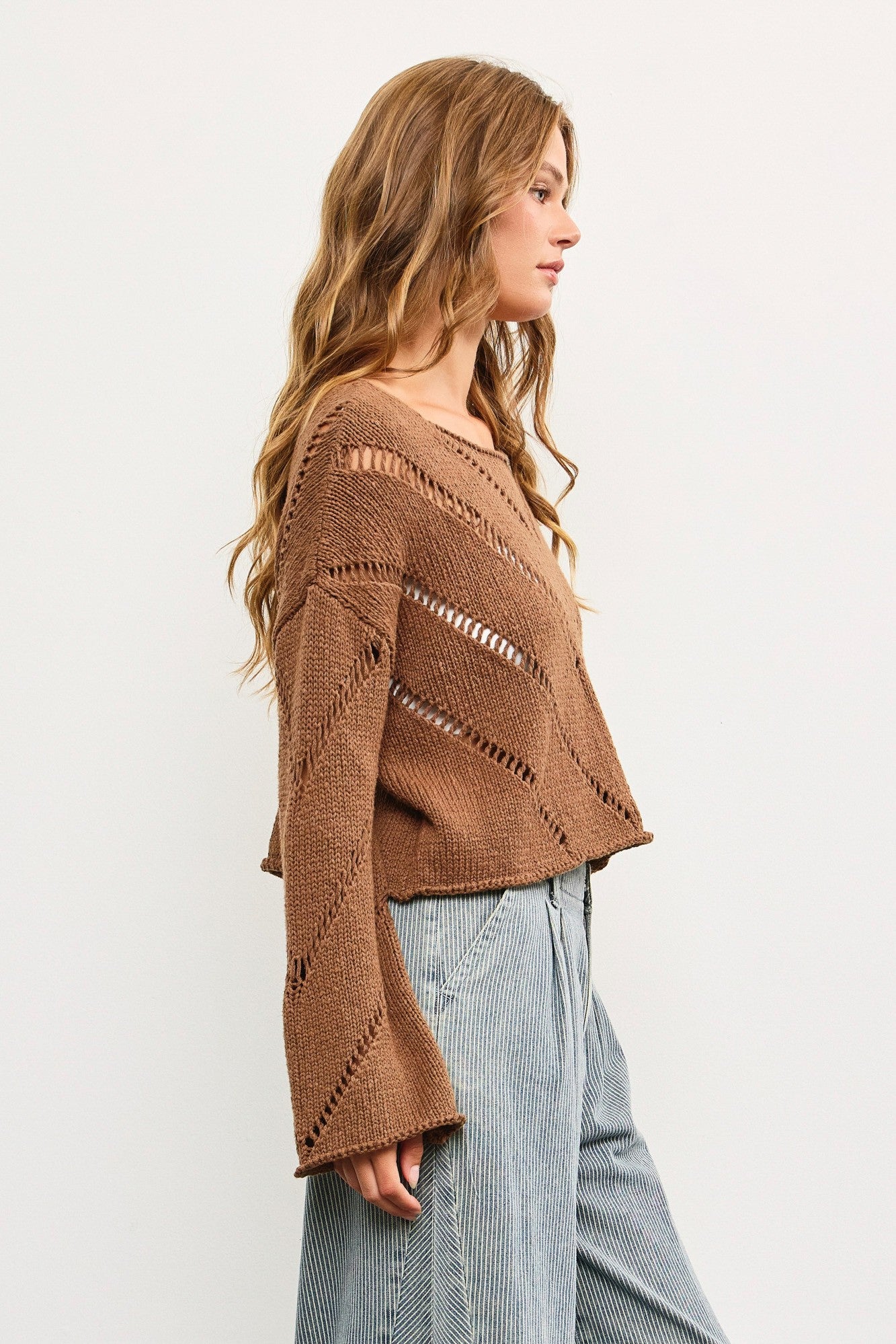 Frankie Mesh Cropped Sweater - alldeserved.com