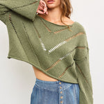Frankie Mesh Cropped Sweater - alldeserved.com