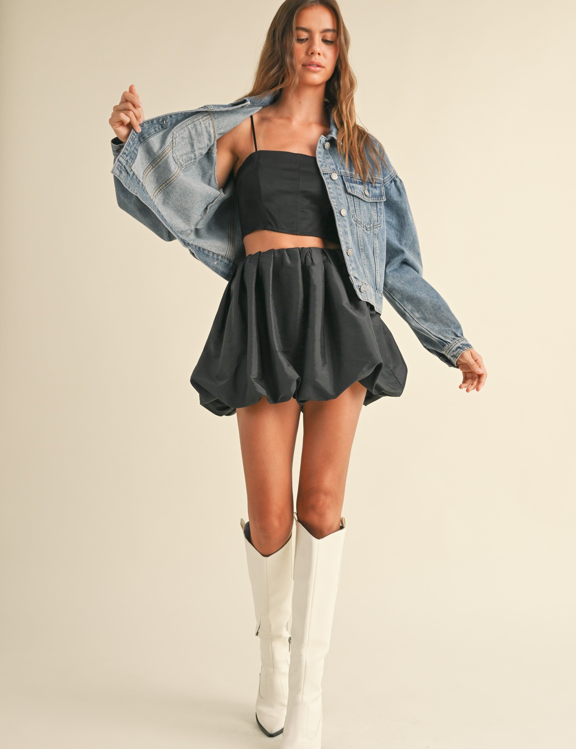 Taffeta Bubble Mini Skirt - alldeserved.com