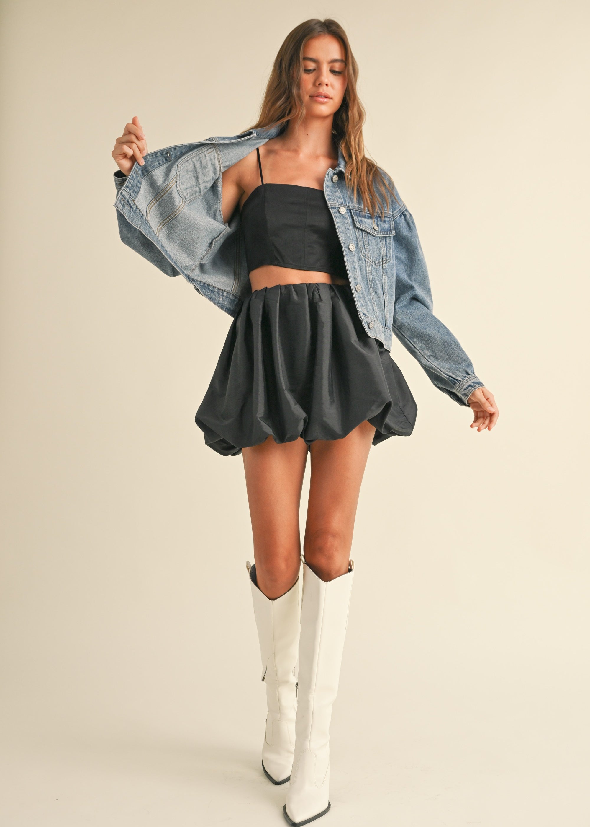 Taffeta Bubble Mini Skirt - alldeserved.com