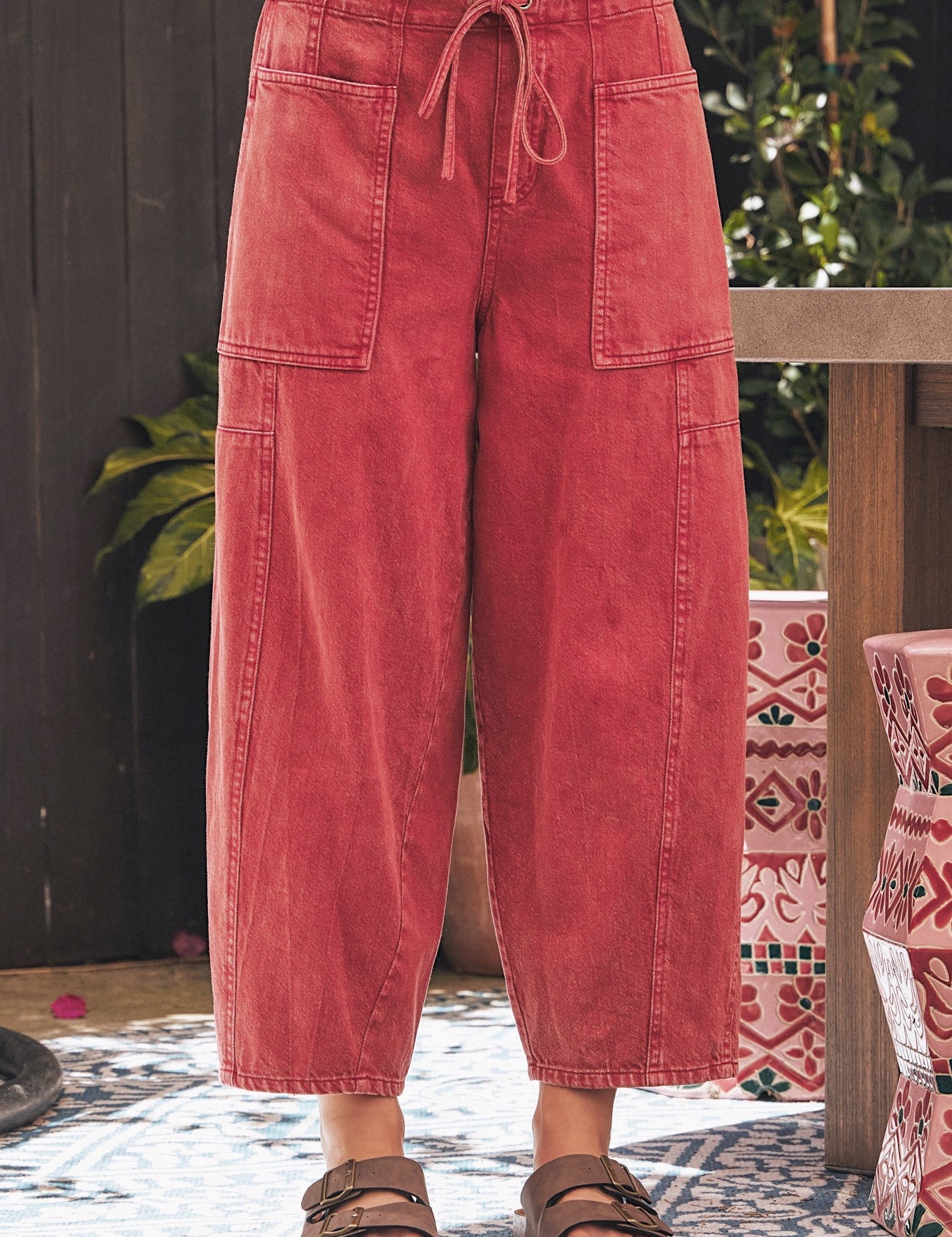 Moxie Washed Barrel Pull-On Pants - alldeserved.com