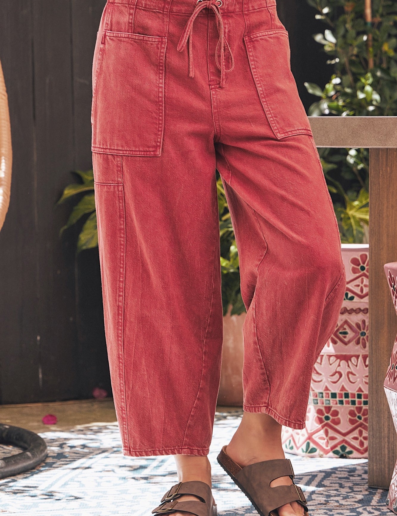 Moxie Washed Barrel Pull-On Pants - alldeserved.com