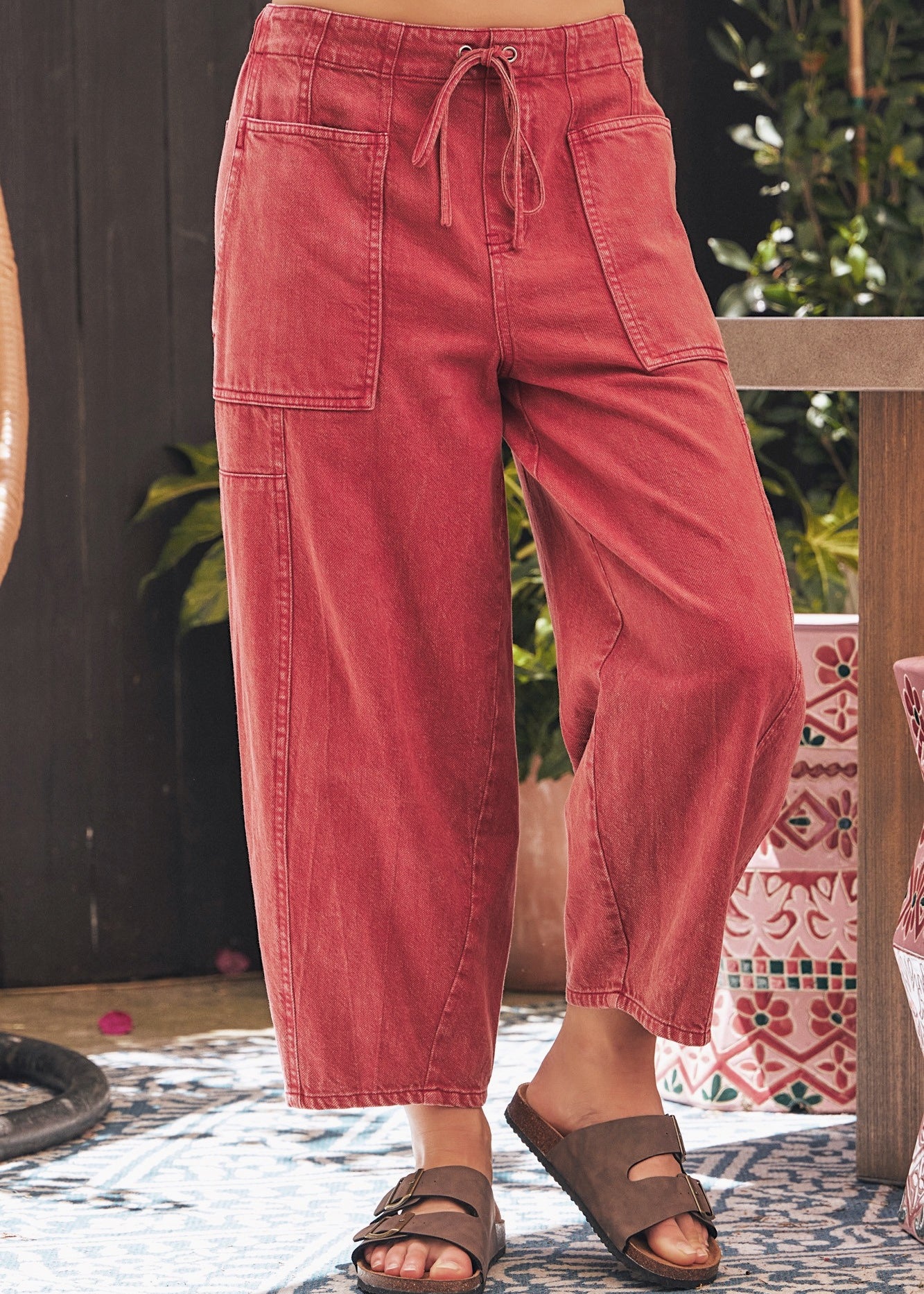 Moxie Washed Barrel Pull-On Pants - alldeserved.com