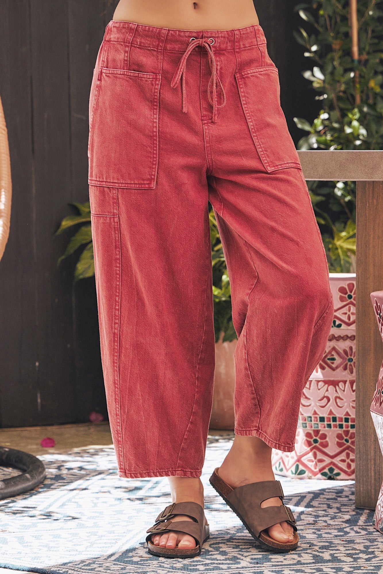 Moxie Washed Barrel Pull-On Pants - alldeserved.com