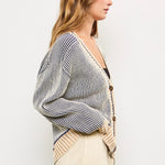 Picnic Striped Button Down Cardigan - alldeserved.com