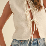 Mila Knit Tie-Front Vest - FINAL SALE