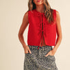 Mila Knit Tie-Front Vest - alldeserved.com