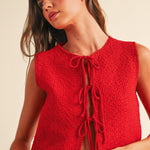 Mila Knit Tie-Front Vest - alldeserved.com