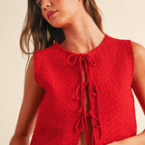 Mila Knit Tie-Front Vest - alldeserved.com