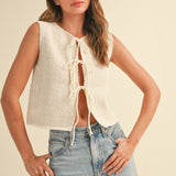 Mila Knit Tie-Front Vest - FINAL SALE