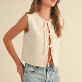 Mila Knit Tie-Front Vest - FINAL SALE