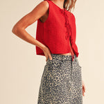 Mila Knit Tie-Front Vest - alldeserved.com