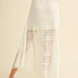 Good Feels Long Lace Skirt - Cream