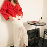 Good Feels Long Lace Skirt - Cream