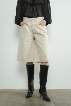 Cruise Bermuda Denim Shorts - Cream