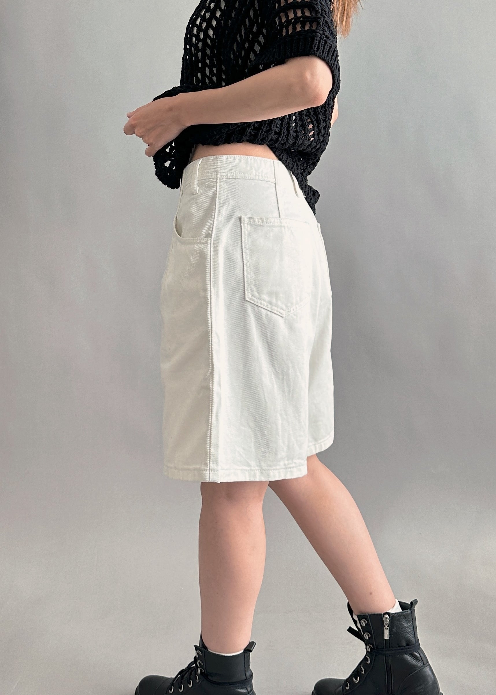 Donnie Wide-Leg Denim Bermuda Shorts - alldeserved.com