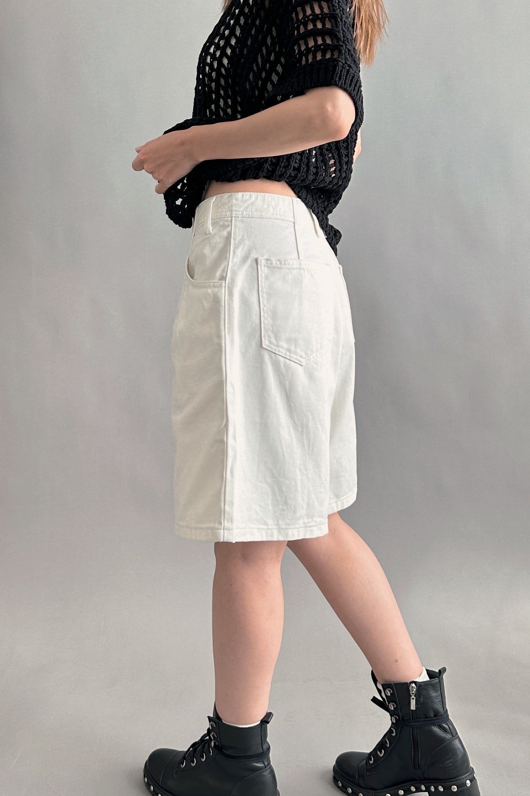 Donnie Wide-Leg Denim Bermuda Shorts - alldeserved.com
