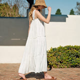 Summer Dream Swiss Dot Maxi Dress - Off White
