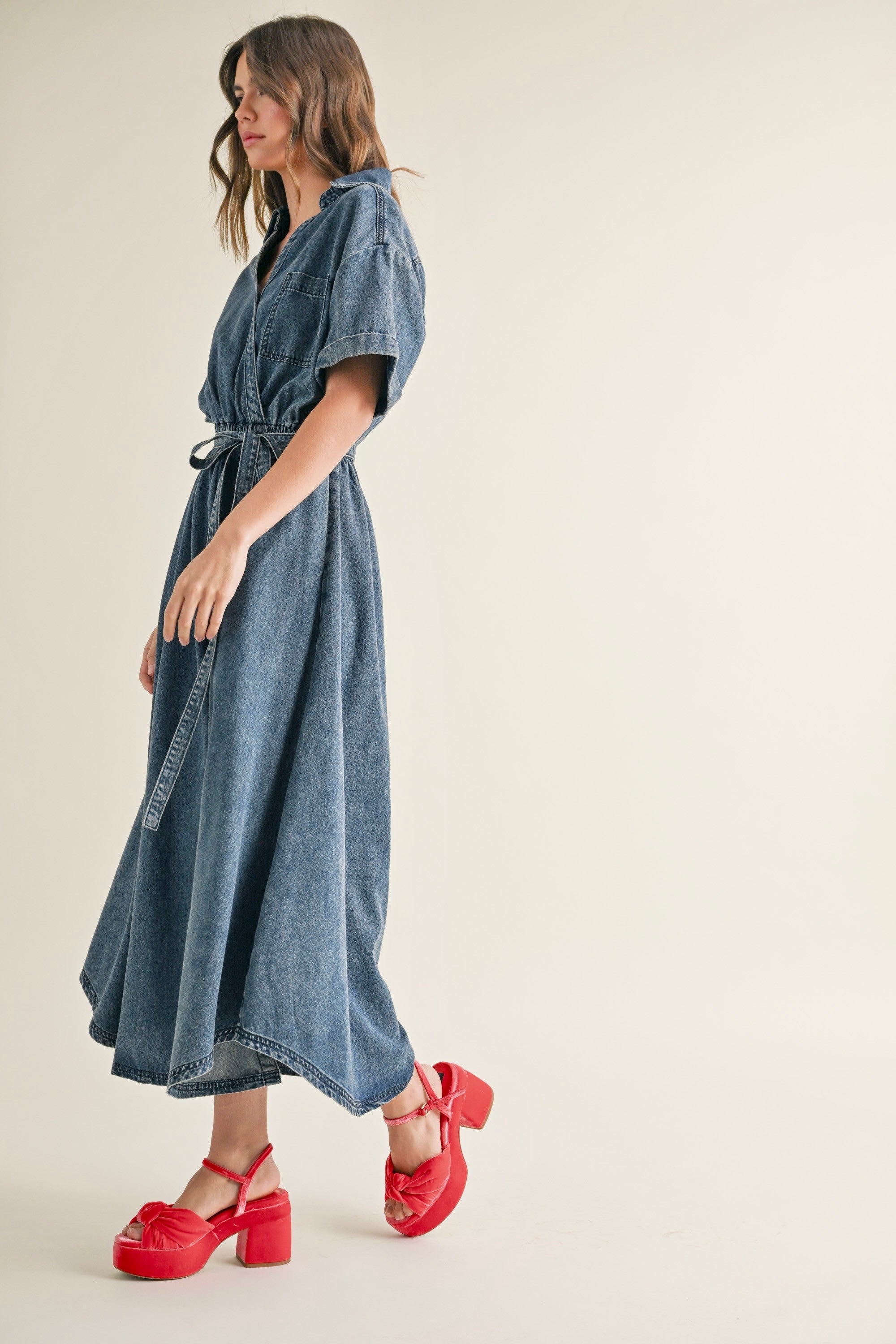 somerset denim dress The Somerset Collection By Anthropologie The Somerset Collection Embroidered Denim Mini Dress - Light Indigo Wash