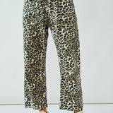 Moxie Barrel Eyelet Jeans - Leopard