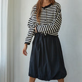 Hailey Button Down Cardigan – Warmth Edition - Black/Ivory