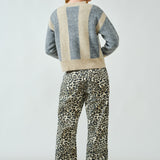 Moxie Barrel Eyelet Jeans - Leopard