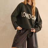 City Print Casual Sweater - London Brown