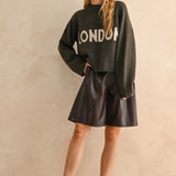 City Print Casual Sweater - London Brown
