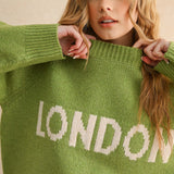 City Print Casual Sweater - London Green