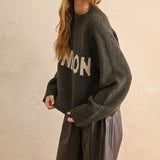 City Print Casual Sweater - London Brown