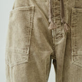 Moxie Barrel Eyelet Jeans - Corduroy Dove