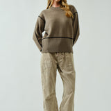 Moxie Barrel Eyelet Jeans - Corduroy Dove
