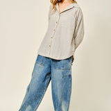 Silverton Drawstring Barrel Jeans - Medium Wash