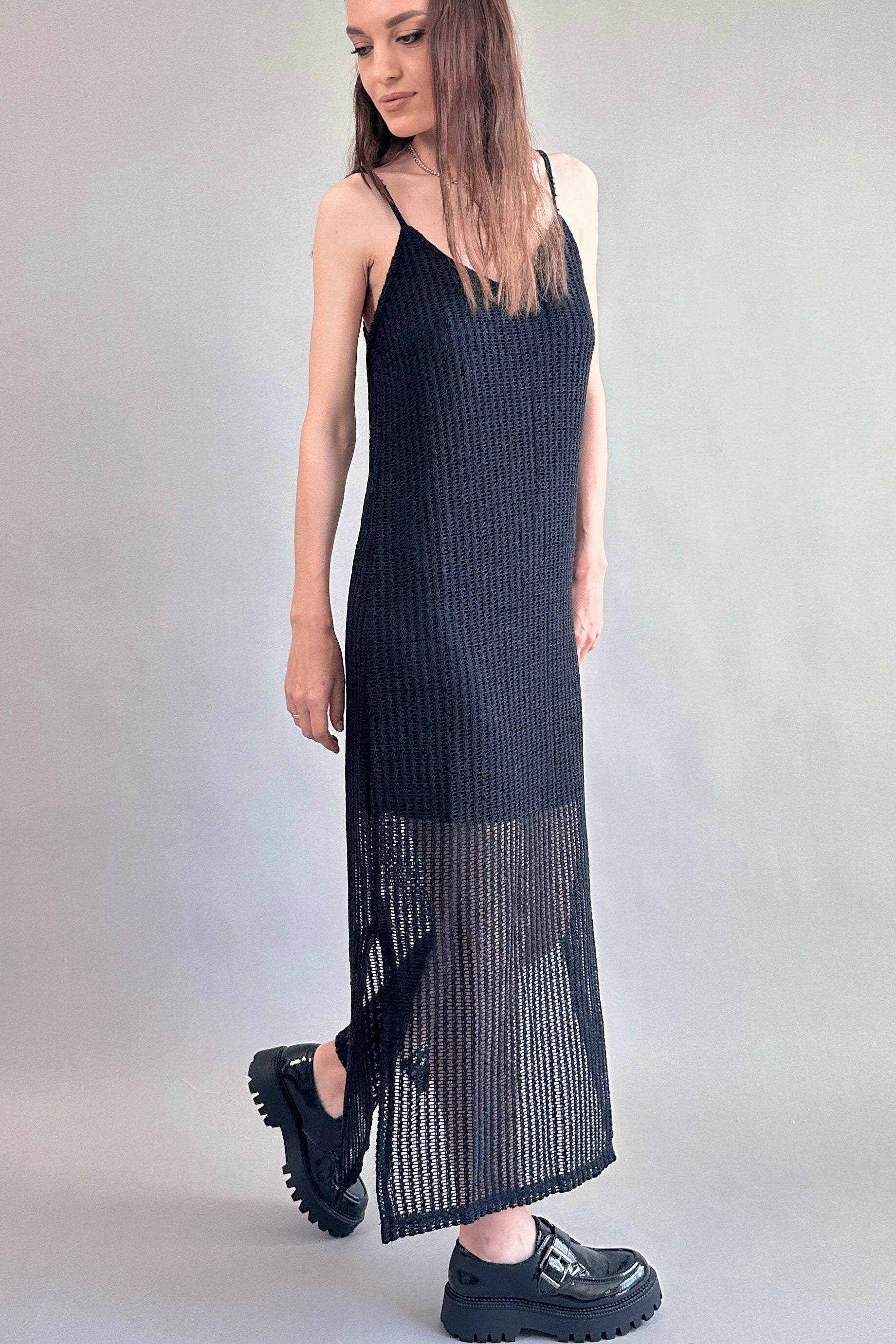 Celeste Lined Mesh Long Dress - alldeserved.com