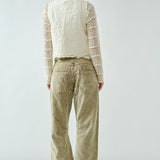 Moxie Barrel Eyelet Jeans - Corduroy Olive