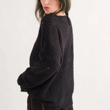 COZY Distressed Loose Pullover Sweater - alldeserved.com