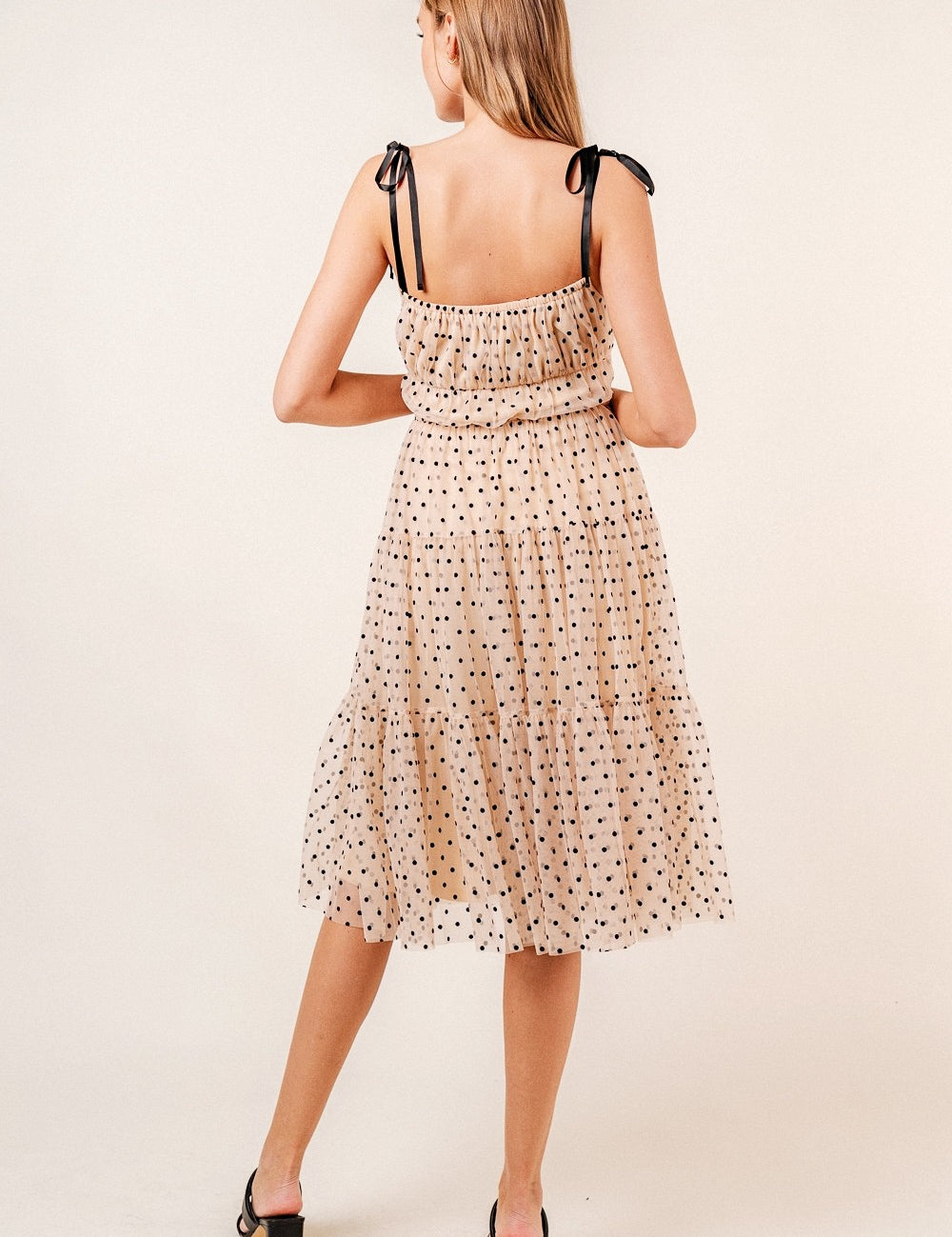 Perfect Day Tiered Polka Dot Midi Dress - alldeserved.com