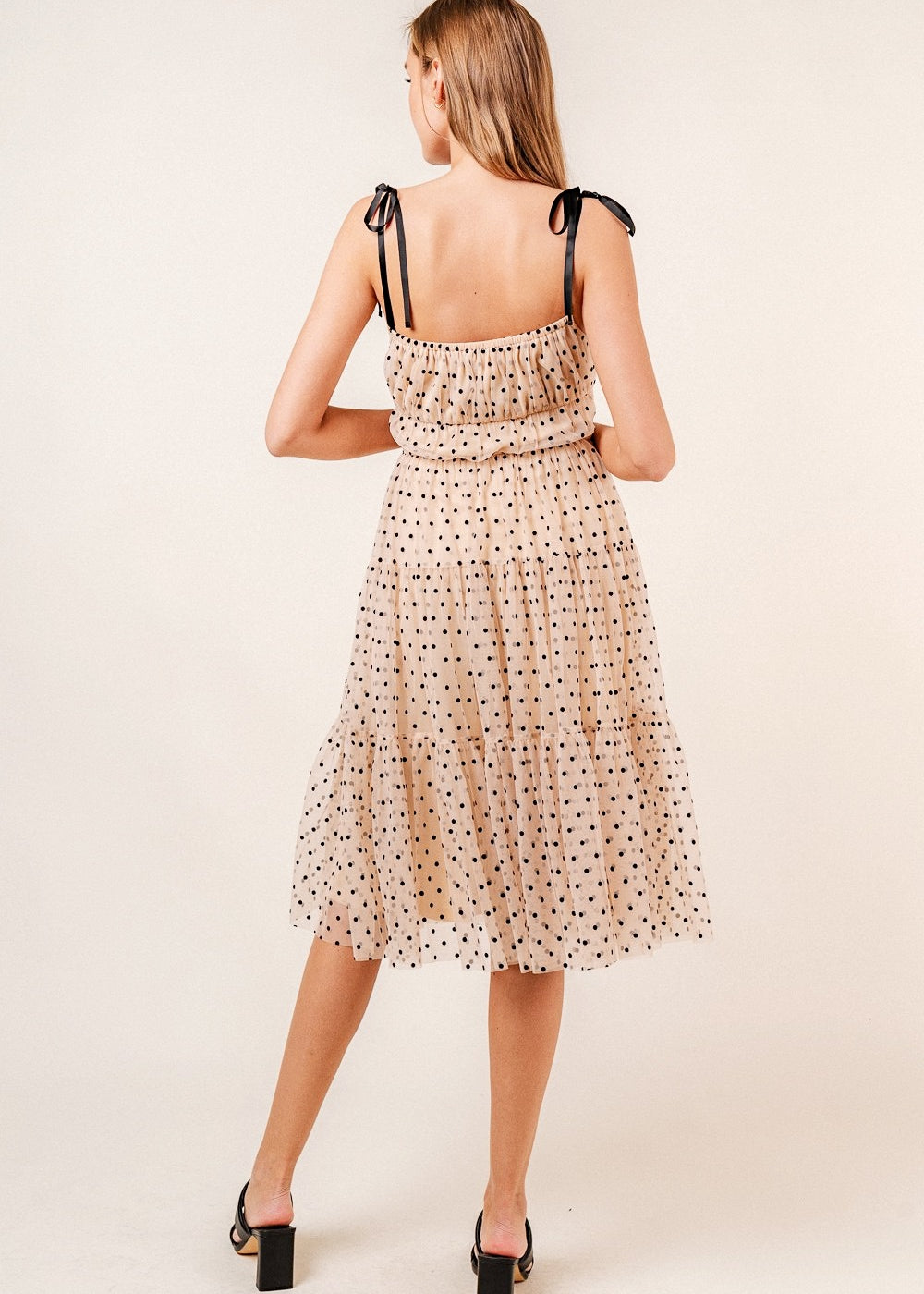 Perfect Day Tiered Polka Dot Midi Dress - alldeserved.com