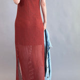 Celeste Lined Mesh Long Dress - alldeserved.com