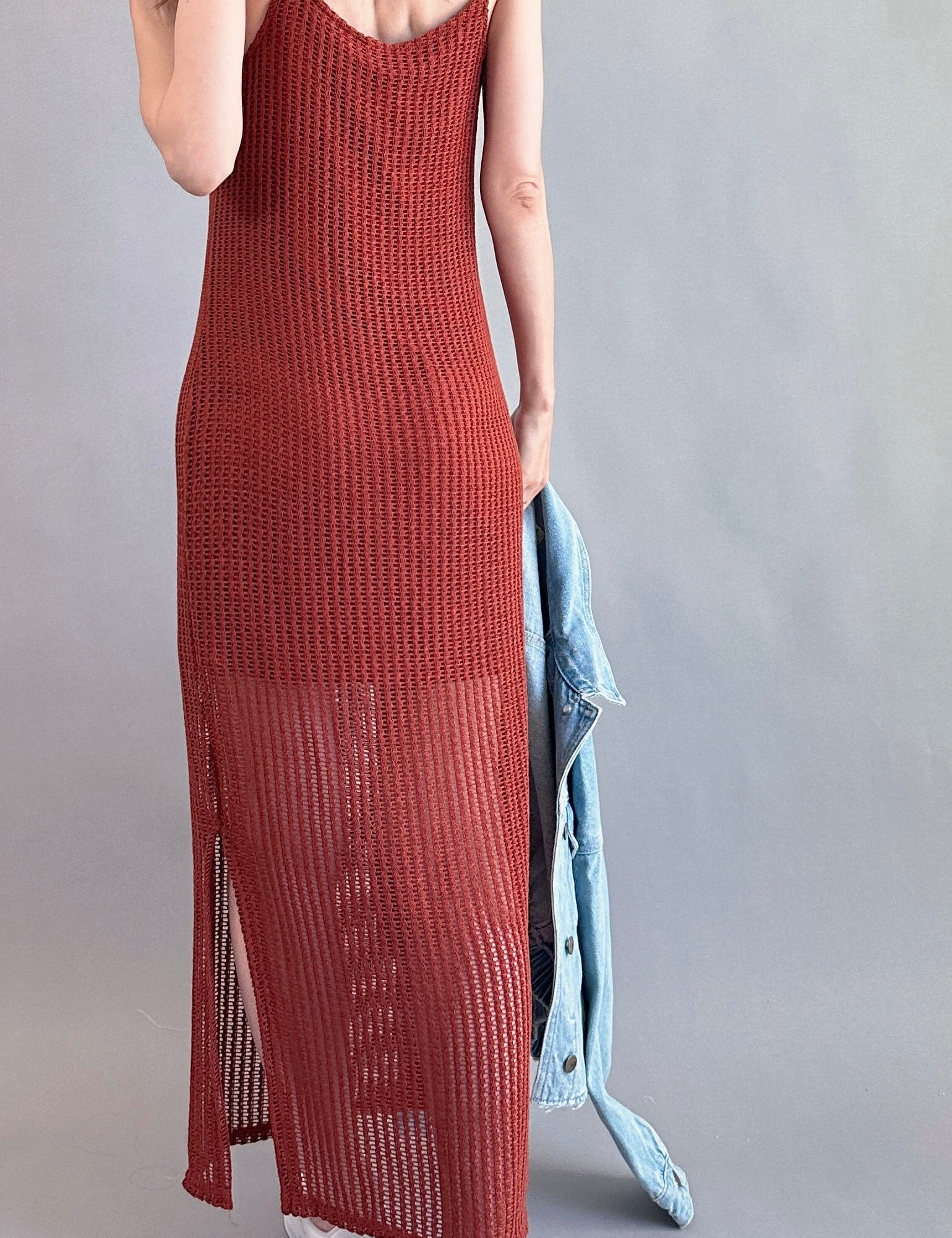 Celeste Lined Mesh Long Dress - alldeserved.com