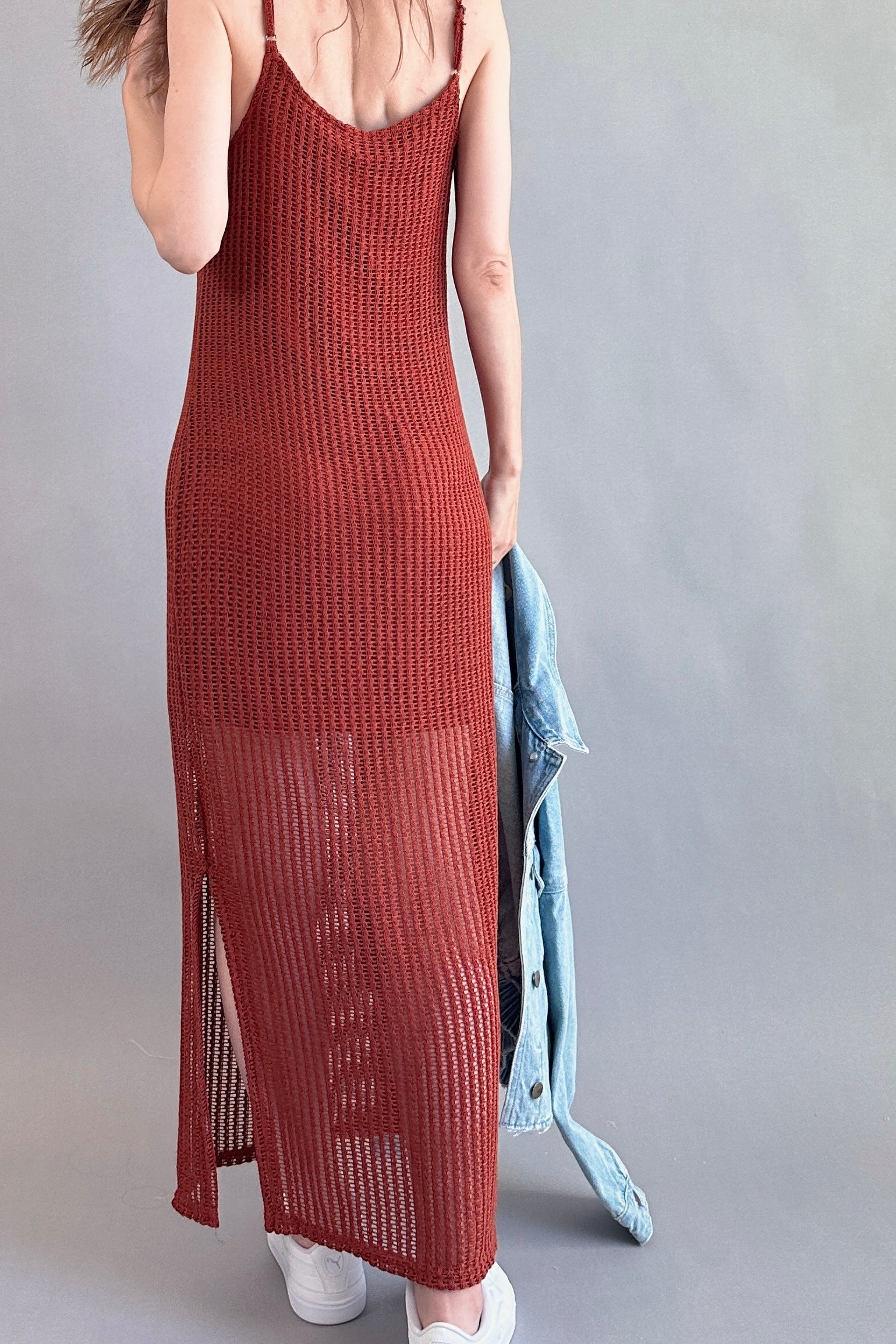 Celeste Lined Mesh Long Dress - alldeserved.com