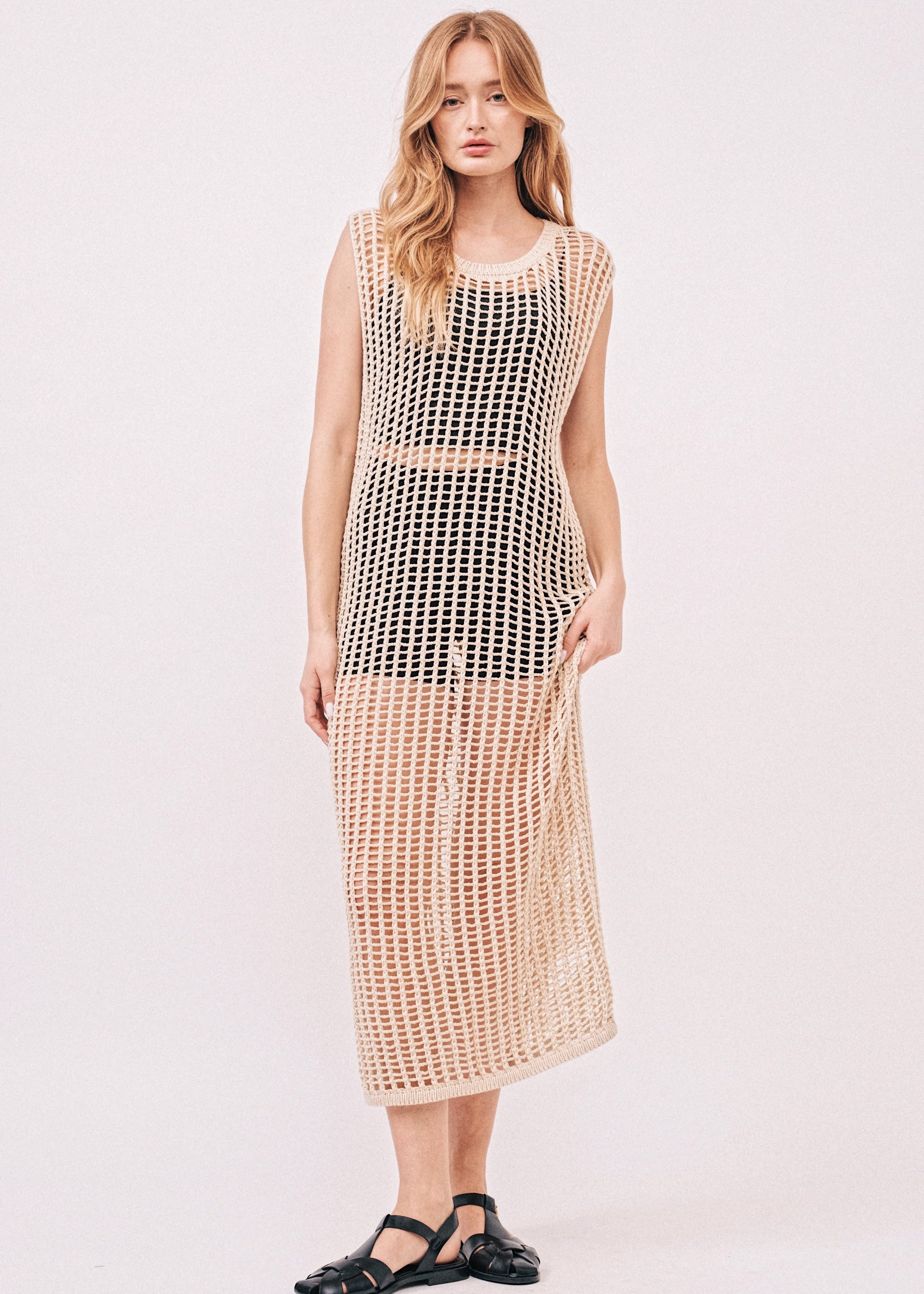 Sahara Mesh Sweater Dress - alldeserved.com