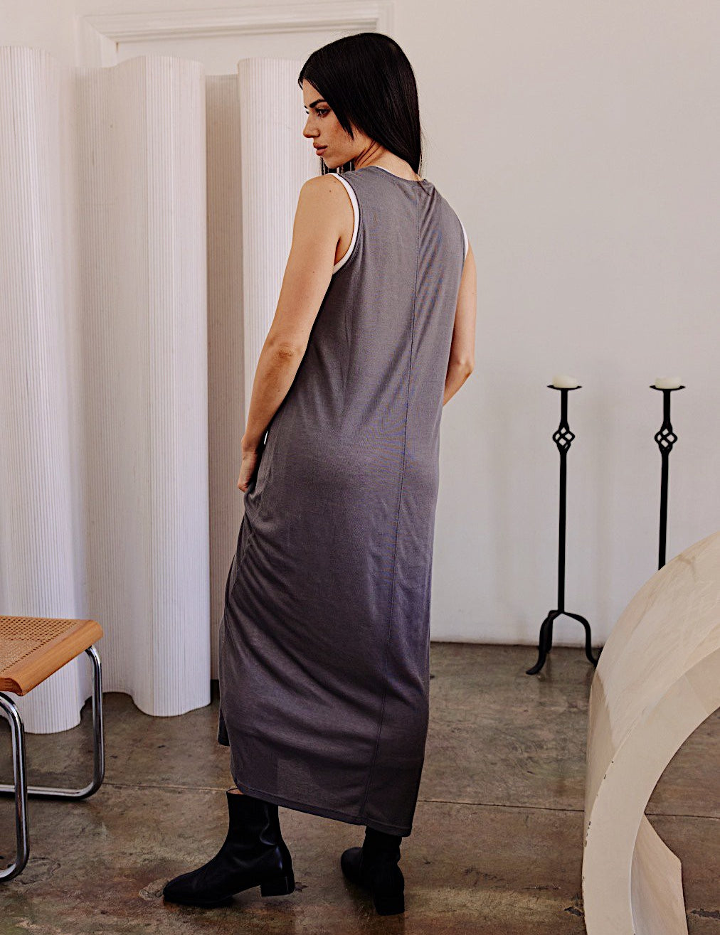 Mona Long Midi T-Shirt Dress - alldeserved.com