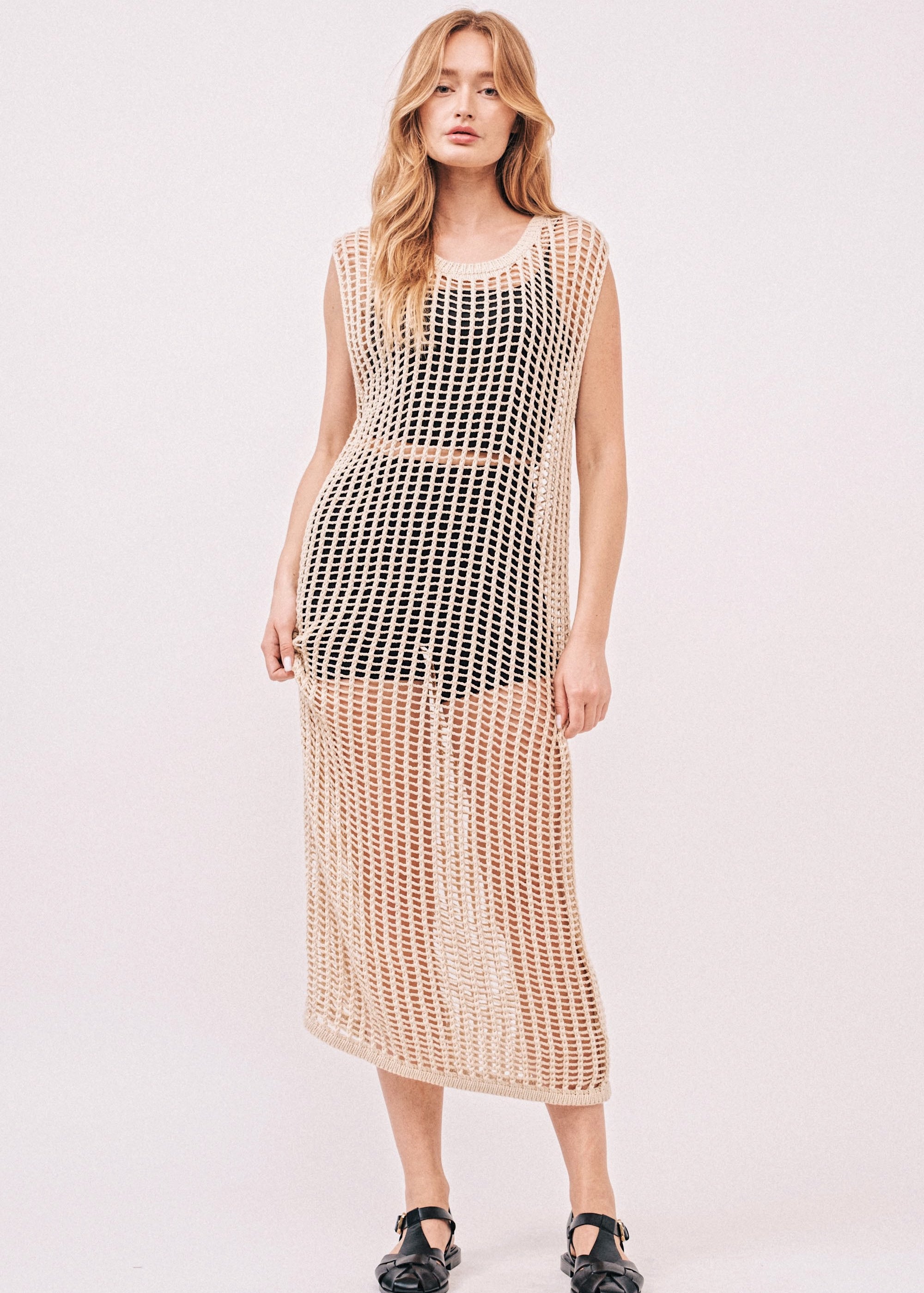 Sahara Mesh Sweater Dress - alldeserved.com