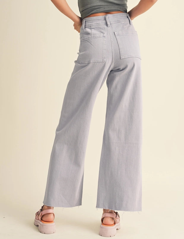 Wild Honey Straight Wide Leg Denim Pants - alldeserved.com