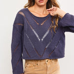 Frankie Mesh Cropped Sweater - alldeserved.com