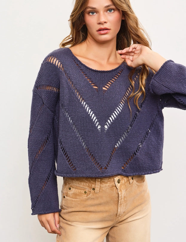 Frankie Mesh Cropped Sweater - alldeserved.com