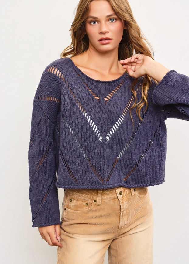 Frankie Mesh Cropped Sweater - alldeserved.com